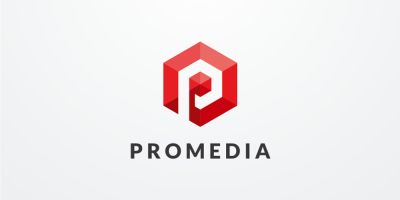 Letter P Hexagon Geometric Logo Design Vector v25