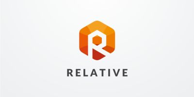 Letter R Hexagon Logo Design Vector v10
