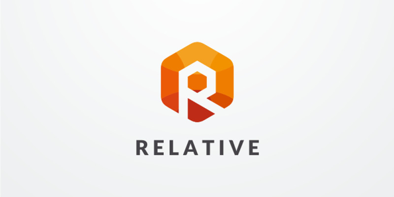 Letter R Hexagon Logo Design Vector v10