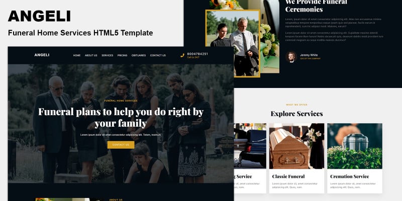 Angeli - Funeral Home Services HTML5 Template