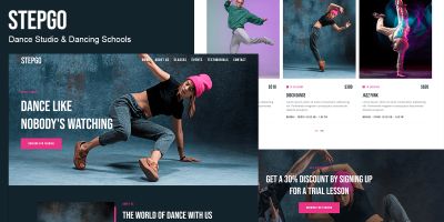 Stepgo - Dance Studio Landing Page HTML