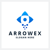 Rocket Launch and Arrow Logo