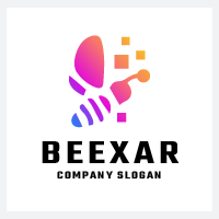 Digital Pixel Bee Logo