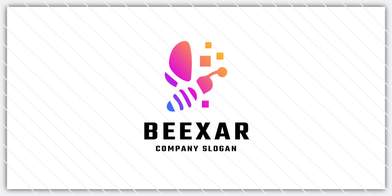 Digital Pixel Bee Logo