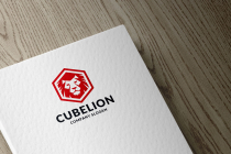 Geometric Lion and Cube Logo Screenshot 2