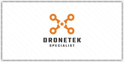 Modern Drone and Technology Logo