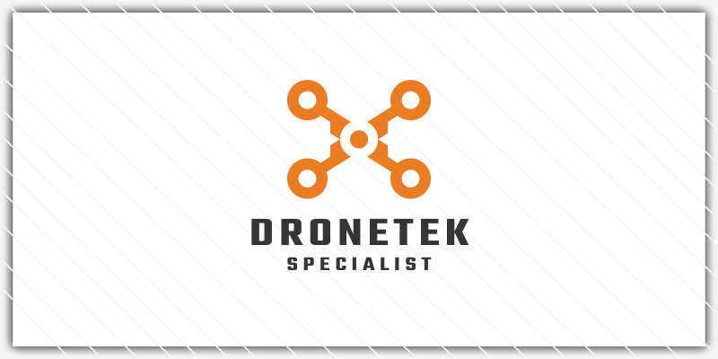 Modern Drone and Technology Logo