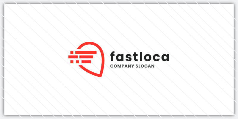 Fast Delivery and Location Pin Logo