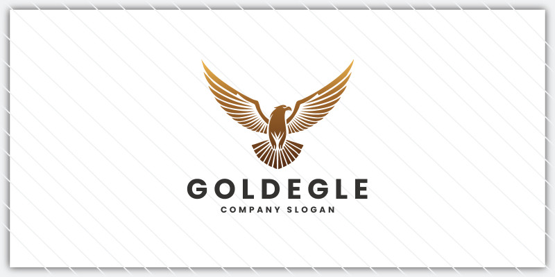 Golden Eagle Bird Pro Logo