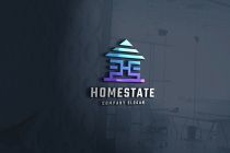 Abstract Geometric House and H Letter Logo Screenshot 1
