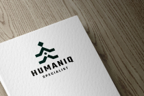Abstract Human Figure and Diamond Logo Screenshot 2