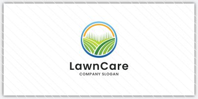 Abstract Lawn and Field Logo
