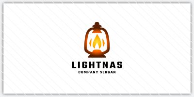 Vintage Lantern and Light Logo
