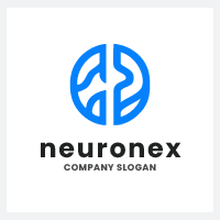 Abstract Neuron and Brain Logo