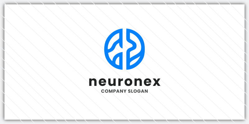 Abstract Neuron and Brain Logo