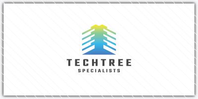 Abstract Tech Tree Logo