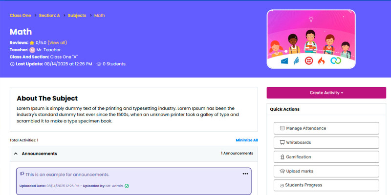 MOCA - School Management System