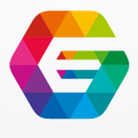 Letter E Hexagon Colorful Logo Design Vector v25