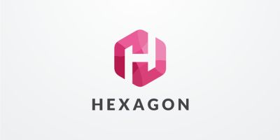 Letter H Hexagon Logo Design Vector v09