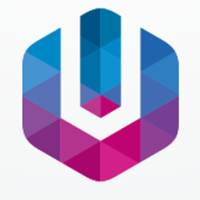 Letter U Hexagon Pixel Logo Design Vector v08
