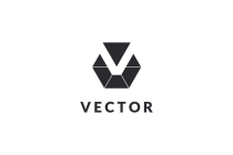 Letter V Hexagon Geometric Logo Design Vector v09 Screenshot 3
