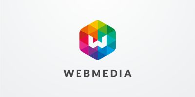 Letter W Hexagon Colorful Logo Design Vector v05