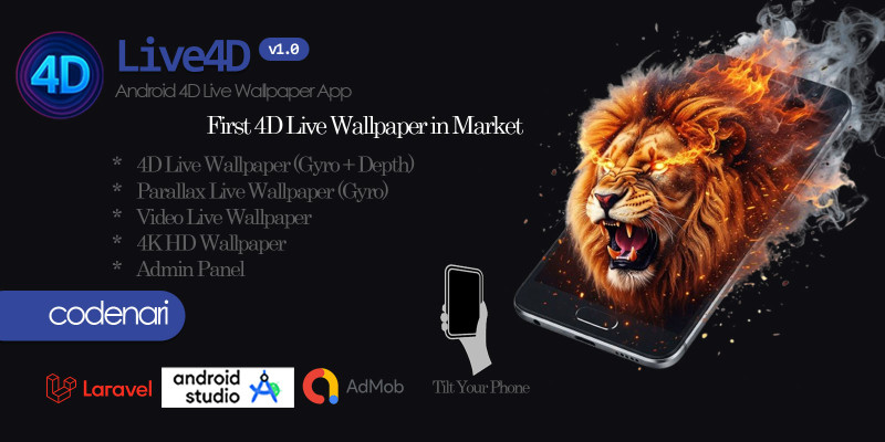 Android Live 4D Wallpaper With Admin Panel