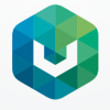Letter U Hexagon Pixel Logo Design Vector v.09