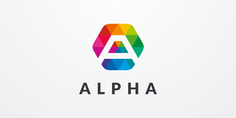Letter A Hexagon Colorful Logo Design Vector v24
