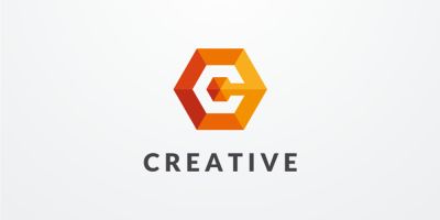 Letter C Hexagon Geometric Logo Design Vector v07