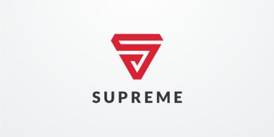 Supreme Letter S Logo Design Vector v05