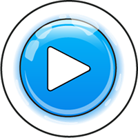 Blue Glow White Game UI Buttons Pack - AI EPS PNG