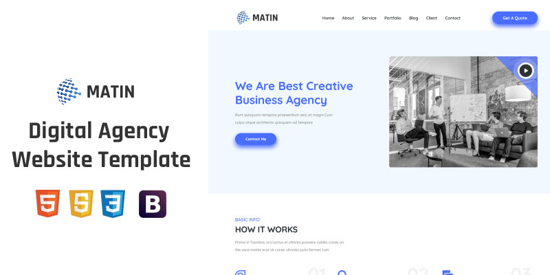 Motin - Modern Digital Agency Website Template