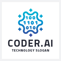 Abstract AI Coder System Logo