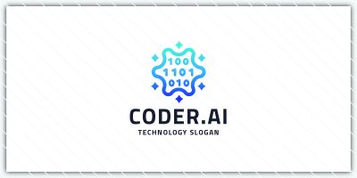 Abstract AI Coder System Logo