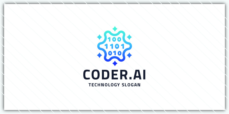Abstract AI Coder System Logo