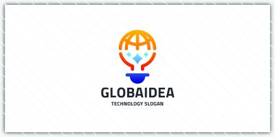 Global Idea Light Bulb Logo