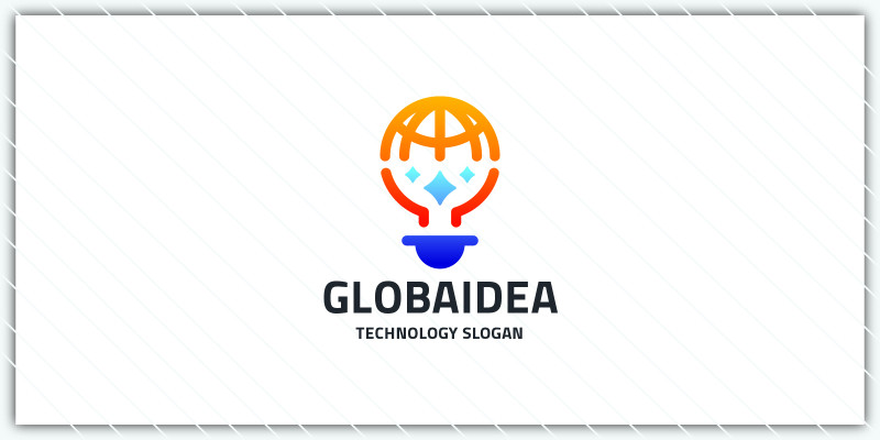 Global Idea Light Bulb Logo