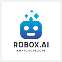 Robot Head AI Logo