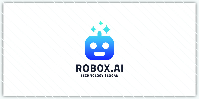 Robot Head AI Logo