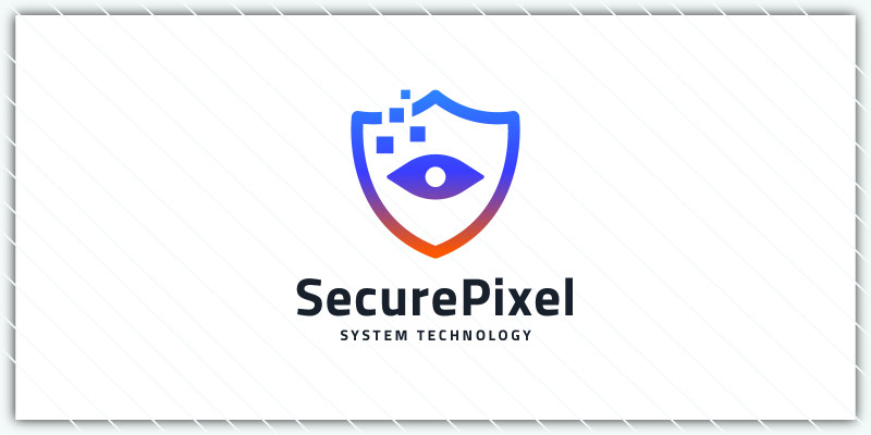 Digital Shield with Eye Logo
