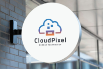 Abstract Cloud and Pixel Logo Screenshot 2