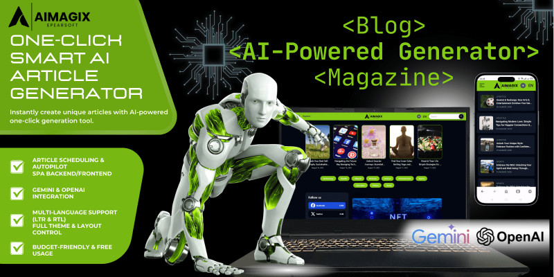 AI MAGIX - One-Click AI Blog And Magazine PHP 