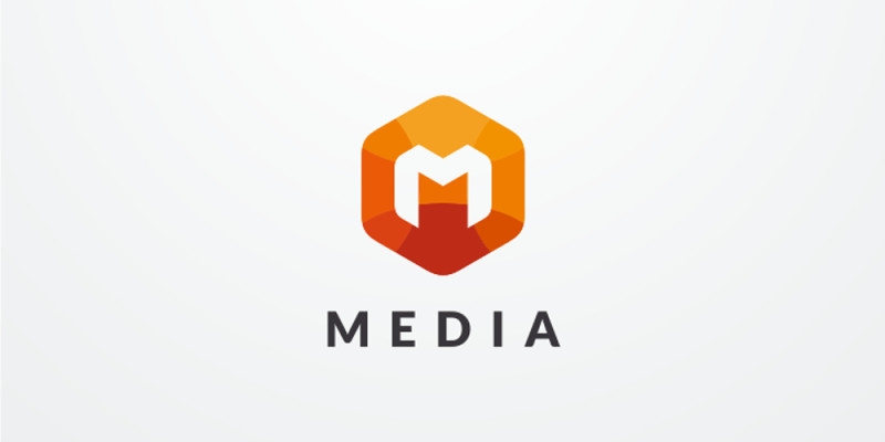 Letter M Hexagon Logo Design Vector v09