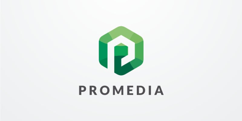 Letter P Hexagon Logo Design Vector v23