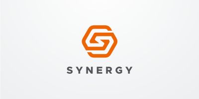Synergy Letter S Hexagon Logo Design Vector v12b