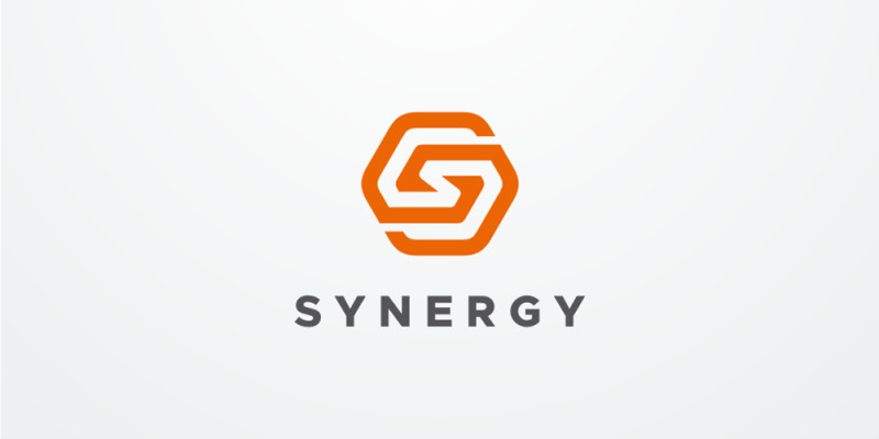 Synergy Letter S Hexagon Logo Design Vector v12b