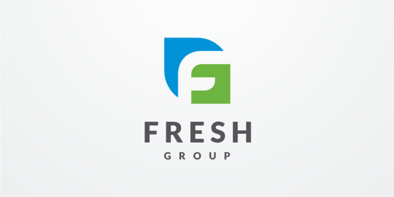 Fresh Group Initial Letter F FG GF Logo Design
