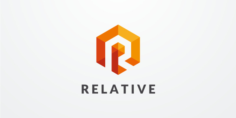 Letter R Hexagon Geometric Logo Design Vector v11