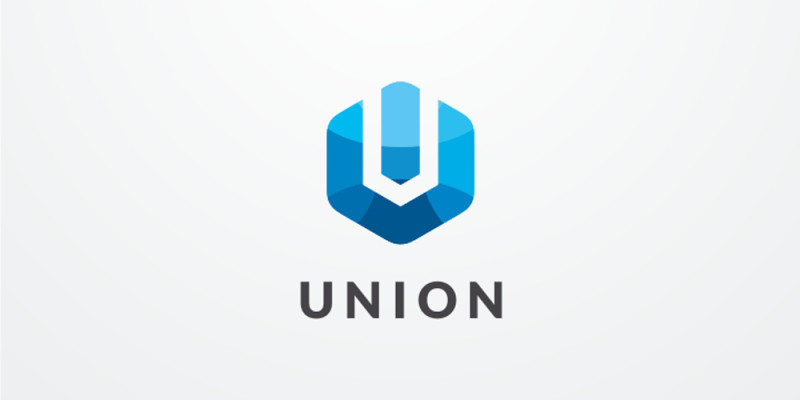 Letter U Hexagon Logo Design Vector v10